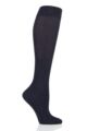 Ladies 1 Pair Falke Family Everyday Cotton Knee High Socks - Dark Navy