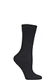 Women's 1 Pair Falke Sensitive London Left And Right Comfort Cuff Cotton Socks - Black