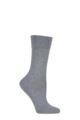 Women's 1 Pair Falke Sensitive London Left And Right Comfort Cuff Cotton Socks - Light Grey Melange