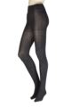 Ladies 1 Pair Falke Family Combed Cotton Tights - Anthracite Melange