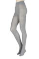Ladies 1 Pair Falke Family Combed Cotton Tights - Grey
