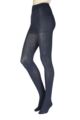 Ladies 1 Pair Falke Family Combed Cotton Tights - Navy Blue