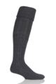 Mens 1 Pair Glenmuir Birkdale Cotton Cushioned Knee High Golf Socks - Charcoal Marl
