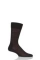 Mens 1 Pair BOSS George 100% Mercerised Cotton Plain Socks - Dark Brown