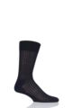 Mens 1 Pair BOSS George Ribbed Mercerised Cotton Socks - Dark Blue