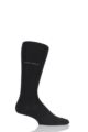 Mens 1 Pair BOSS Edward Plain 85% Soft Bamboo Socks - Black