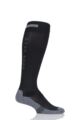Mens 1 Pair BOSS Performance Sportswear Coolmax Knee High Socks - Black / Grey