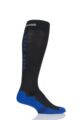 Mens 1 Pair BOSS Performance Sportswear Coolmax Knee High Socks - Black / Blue