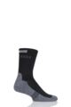 Mens 1 Pair BOSS Performance Sportswear Coolmax Crew Socks - Black / Grey