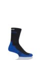 Mens 1 Pair BOSS Performance Sportswear Coolmax Crew Socks - Black / Blue