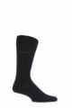 Mens 1 Pair BOSS John Plain Finest Wool and Soft Cotton Socks - Black