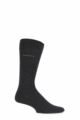 Mens 1 Pair BOSS John Plain Finest Wool and Soft Cotton Socks - Charcoal