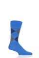 Mens 1 Pair BOSS John Argyle Design Wool Cotton Socks - Open Blue