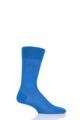 Mens 1 Pair BOSS George 100% Mercerised Cotton Plain Socks - Blue