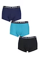 Mens 3 Pack BOSS Plain Cotton Stretch Trunks - Black / Navy Mix