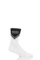 Mens 1 Pair BOSS Combed Cotton Chevron Logo Sports Socks - White