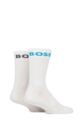 Mens 2 Pair BOSS Cotton Sports Socks - White