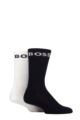 Mens 2 Pair BOSS Cotton Sports Socks - Dark Blue