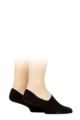Mens 2 Pair BOSS Soft Cotton Low Cut Shoeliners - Black