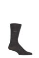 Mens 1 Pair BOSS John Wool and Soft Cotton Plain Socks - Charcoal