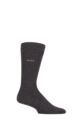 Mens 1 Pair BOSS Edward Plain Bamboo Socks - Charcoal