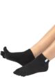 Mens and Women's 1 Pair TOETOE Essential Anklet Toe Socks - Black