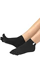 Mens and Women's 1 Pair TOETOE Essential Anklet Toe Socks - Black
