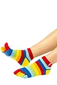 Mens and Women's 1 Pair TOETOE Essential Anklet Toe Socks - Rainbow