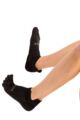 Mens and Women's 1 Pair TOETOE Sport Range Running Trainer Toe Socks - Black