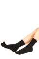 Mens and Women's 1 Pair TOETOE Sport Range Running Ankle Toe Socks - Black