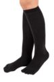 Mens and Women's 1 Pair TOETOE Essential Knee High Toe Socks - Black