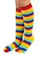 Mens and Women's 1 Pair TOETOE Essential Knee High Toe Socks - Rainbow