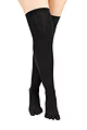 Mens and Women's 1 Pair TOETOE Essential Over The Knee Toe Socks - Black