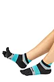 Mens and Women's 1 Pair TOETOE Sport Range Running Trainer Toe Socks - Black / Blue