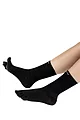 Mens and Women's 1 Pair TOETOE Health Range Silver Toe Socks - Black