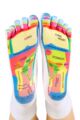 Mens and Women's 1 Pair TOETOE Health Range Reflexology Toe Socks - White