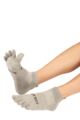 Mens and Women's 1 Pair TOETOE Sport Range Running Trainer Toe Socks - Grey