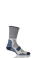 Mens 1 Pair Bridgedale Active Light Hiker Cotton and Coolmax Socks For Summer Hiking - Indigo