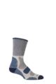 Mens 1 Pair Bridgedale Active Light Hiker Cotton and Coolmax Socks For Summer Hiking - Indigo