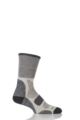 Mens 1 Pair Bridgedale Active Light Hiker Cotton and Coolmax Socks For Summer Hiking - Charcoal