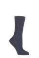 Ladies 1 Pair SOCKSHOP of London 100% Cashmere Cable Knit Bed Socks - Midnight