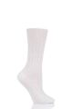 Ladies 1 Pair SOCKSHOP of London 100% Cashmere Cable Knit Bed Socks - Swan