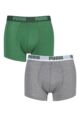 Mens 2 Pair Puma Basic Boxer Shorts - Amazon Green