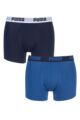 Mens 2 Pair Puma Basic Boxer Shorts - True Blue