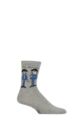 SOCKSHOP Music Collection 1 Pair The Beatles Cotton Socks - Cartoon Standing Grey