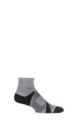 Mens 1 Pair Bridgedale Multisport Cushioned Merino Wool Socks - Silver / Black