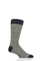Mens 1 Pair Pantherella Eco Luxe Dean Contrast Heel and Toe Recycled Socks - Seaweed