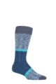 Mens 1 Pair Pantherella Eco Luxe Rydal Block Recycled Socks - Ionian