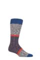 Mens 1 Pair Pantherella Eco Luxe Rydal Block Recycled Socks - Barnacle