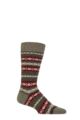 Mens 1 Pair Pantherella Bradstock 85% Cashmere Traditional Fair Isle Socks - Light Olive